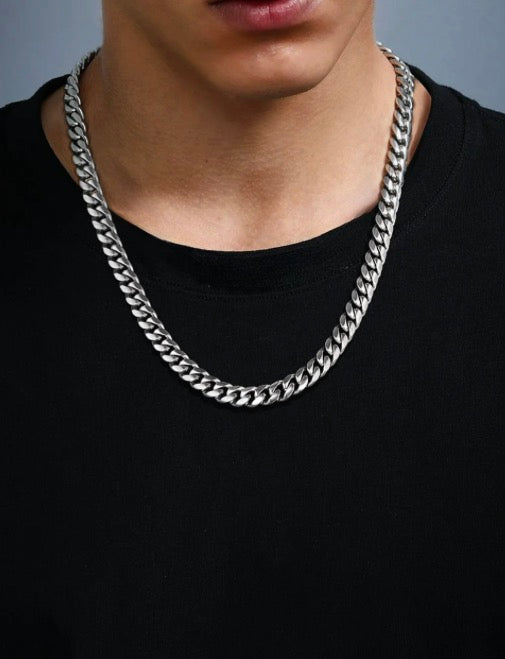 Mens 5mm 18 inch cuban silver link chain