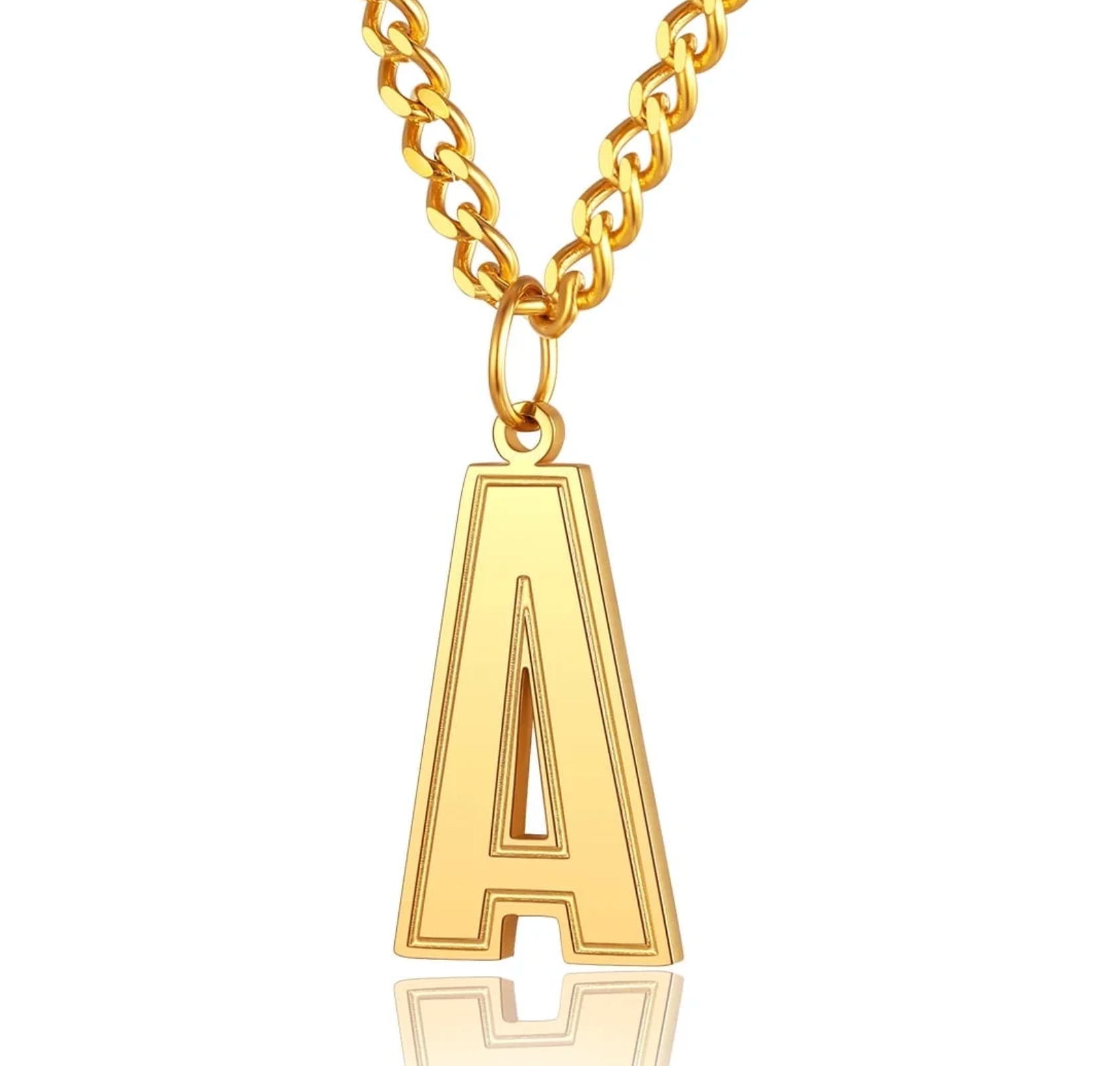 Mens/womens gold initial pendent