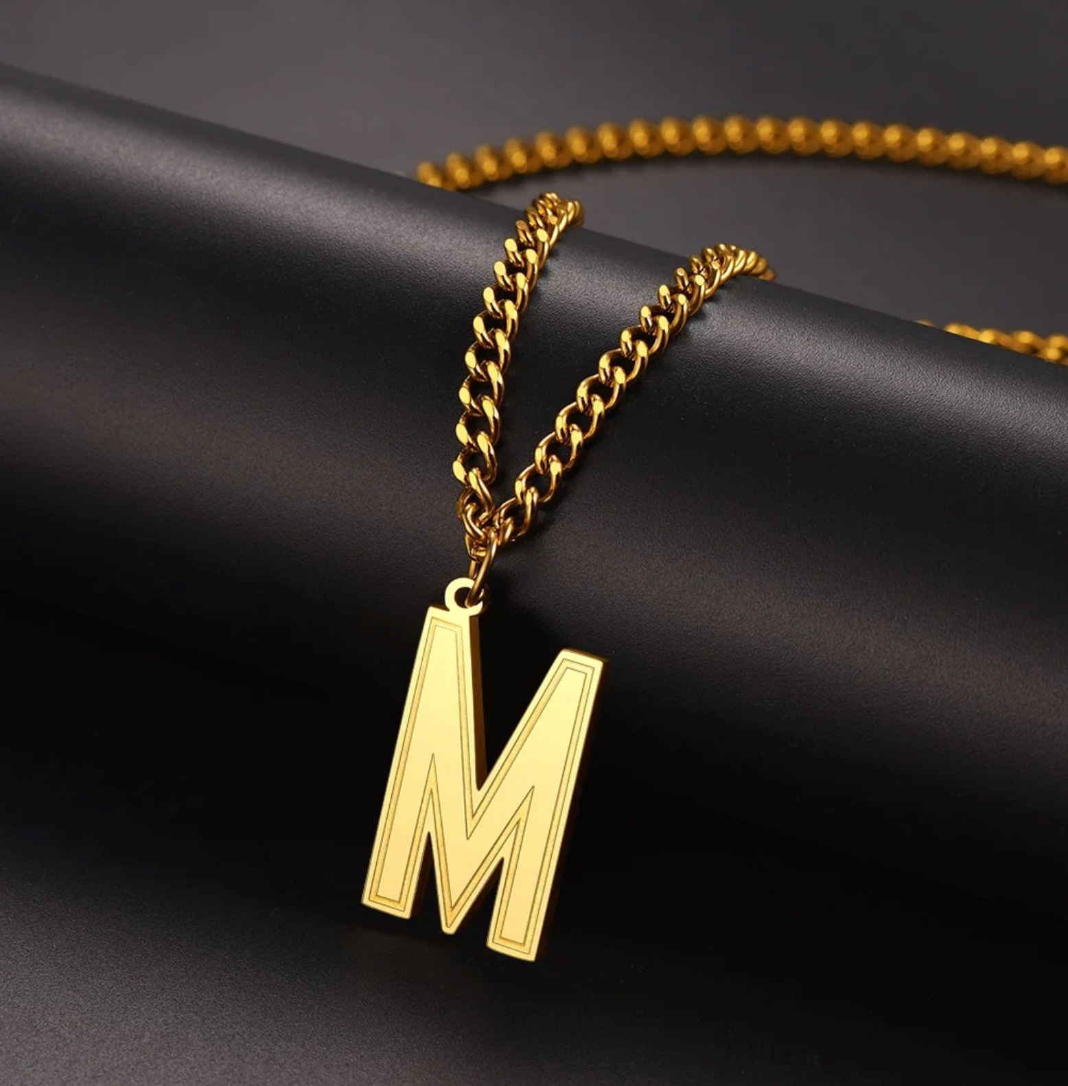 Mens/womens gold initial pendent