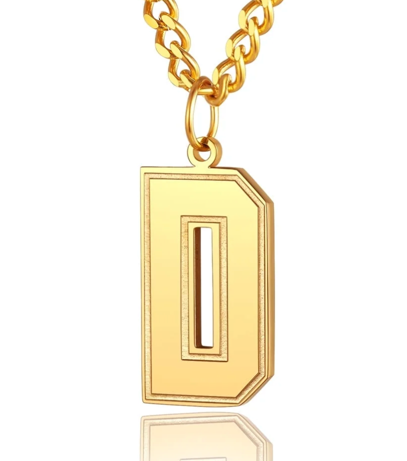 Mens/womens gold initial pendent