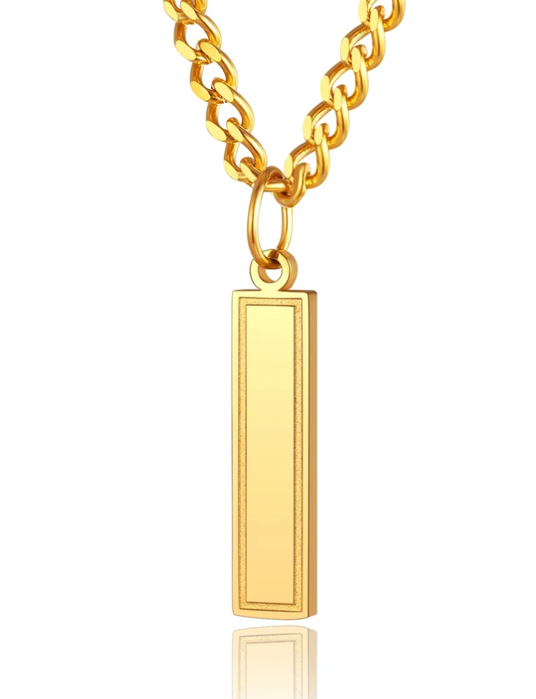 Mens/womens gold initial pendent