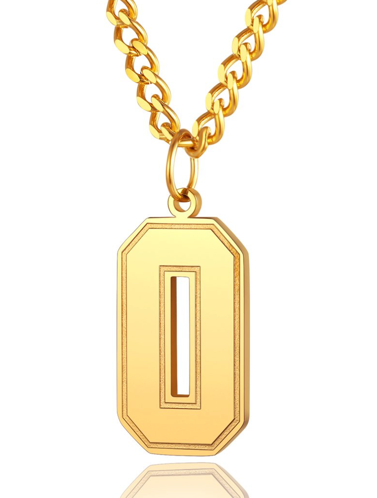 Mens/womens gold initial pendent